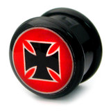 Acrylic Logo Plugs 6-14mm 14mm, Maltese Cross 1