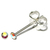 Silver Crystal Studs ST1 - ST2 - ST3 - ST8 - ST9 ST1, 1.5mm, 1 Pair Crystal AB - alternative image
