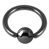 Black Titanium BCRs with a Black Titanium Ball 1.6mm, 12mm, 5mm
