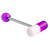 Acrylic Pill Tongue Barbell 1.6mm 14mm / Purple (one bar only) - alternative image