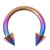 Titanium Coned Circular Barbells (CBB) (Horseshoes) 1.2mm x 10mm, Rainbow - alternative image