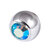 Titanium Threaded Jewelled Balls 1.6x4mm - SKU 9348