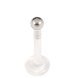 Bioflex Push-fit Labret with Titanium Ball 1.2mm, 7mm, 2.5mm, Mirror Polish