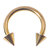 Titanium Coned Circular Barbells (CBB) (Horseshoes) 1.2mm x 8mm, Gold - alternative image
