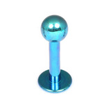 Titanium Labrets 1.6mm 1.6mm, 6mm, (4mm) Turquoise