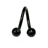Black Titanium Spirals 1.6mm, 10mm, 4mm