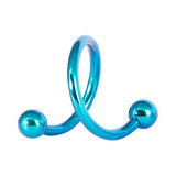 Titanium Spirals 1.6mm 12mm, Turquoise