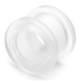 Acrylic Screw Flesh Tunnel 10-24mm 16mm, Clear