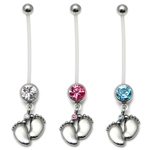 Pregnancy Belly Bars Baby Feet (PTFE)