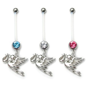 Pregnancy Belly Bars Stork (PTFE)