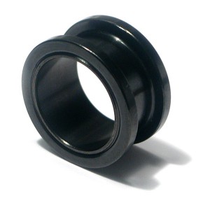 PVD Black Steel Screw Flesh Tunnels