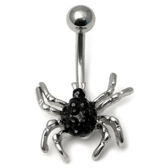 Black Jewel Spider Belly Bar