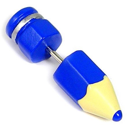 Resin Fake Pencil Plugs - Blue