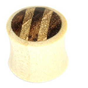 Organic Plug Crocodile Wood with Striped Wood (WP3)