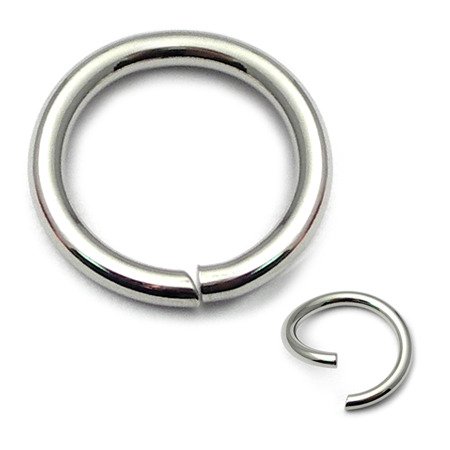 Surgical Steel Continuous Ring Nose Ring  1.0mm gauge 9mm internal diameter  Carefully twist ends sideways to open and close