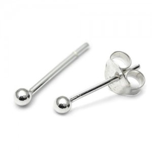925 Sterling Silver Ball Studs ST7