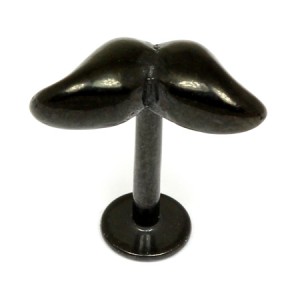 PVD Black Steel Labret with Casting 1.2 + 1.6mm