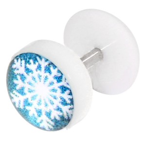 Acrylic Logo Fake Plug - Christmas Snowflake