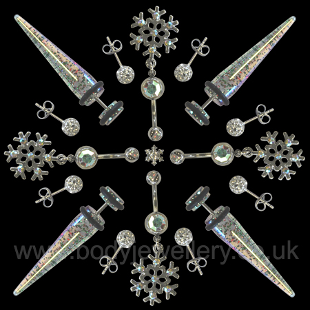 Snowflake1 created from body piercing jewellery