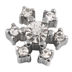 Steel Threaded Attachment - Cast Steel Jewelled Snowflake