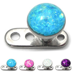 Titanium Dermal Anchor with Sparkle Top