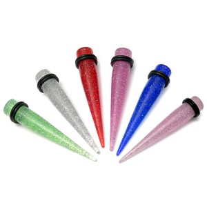 Acrylic Glitter Expanders (Ear Stretchers, Tapers)