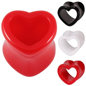 Acrylic Heart Shaped Double Flared Eyelets