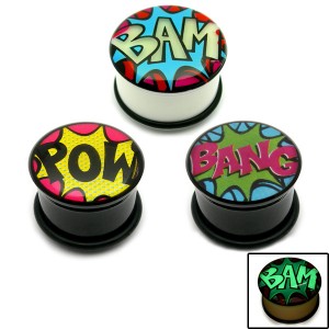 Multi-pack - Acrylic Comic Plugs