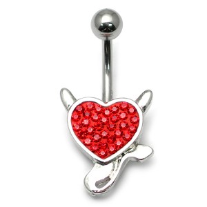 Belly Bar - Little Devil Glitzy Heart