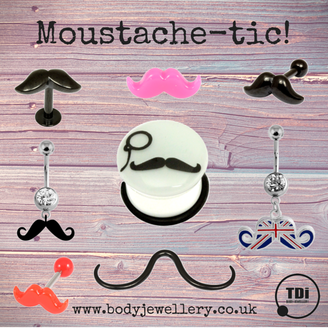 Moustache-tic! Moustache Body Jewellery