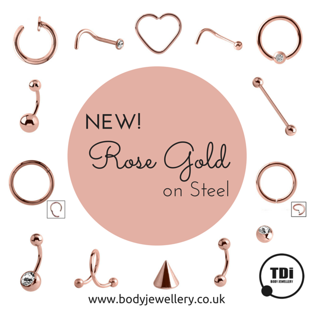 Rose Gold on Steel Body Jewellery