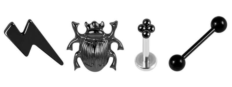 PVD Black Titanium Body Piercing Jewellery