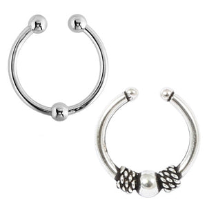Fake Piercing Rings - Clip On