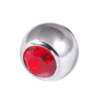 Steel Threaded Jewelled Balls 1.6x3mm