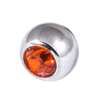 Steel Threaded Jewelled Balls 1.6x3mm
