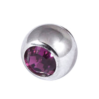 Steel Threaded Jewelled Balls 1.2x2.5mm
