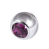 Steel Threaded Jewelled Balls 1.2x2.5mm