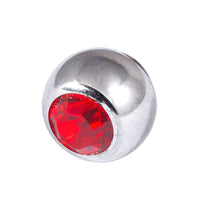 Steel Threaded Jewelled Balls 1.2x2.5mm
