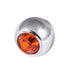 Steel Threaded Jewelled Balls 1.2x2.5mm