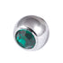 Steel Threaded Jewelled Balls 1.2x2.5mm