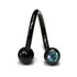 Black Titanium Double Jewelled Spirals 1.6x10mm