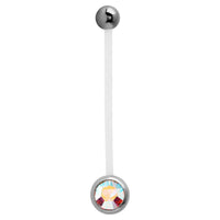 Pregnancy Bioflex and Surgical Steel Single Jewelled Belly Bars (formerly PTFE)