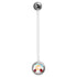 Pregnancy Bioflex and Surgical Steel Single Jewelled Belly Bars (formerly PTFE)