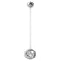 Pregnancy Bioflex and Surgical Steel Double Jewelled Belly Bars (formerly PTFE)