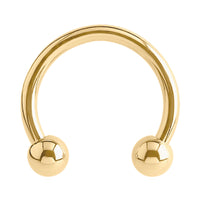 Zircon Titanium Circular Barbells (CBB) (Horseshoes) (Gold colour)