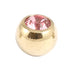 Zircon Titanium Jewelled Balls 1.6mm (Gold colour)
