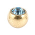Zircon Titanium Jewelled Balls 1.6mm (Gold colour)