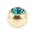 Zircon Titanium Jewelled Balls 1.6mm (Gold colour)