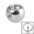 Steel Clip in Jewelled Balls 4mm