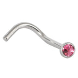 Titanium Jewelled Nose Stud - 2.35mm Jewel